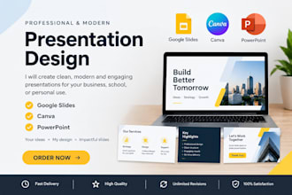 be your designer for powerpoint, canva, and google slides