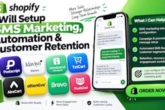 setup shopify sms marketing postscript klaviyo omnisend txtcart ai recart