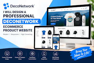 design a professional deconetwork ecommerce product website
