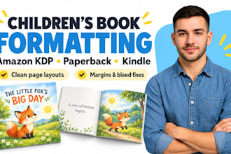 format childrens book for amazon KDP paperback and kindle ebook, kids book