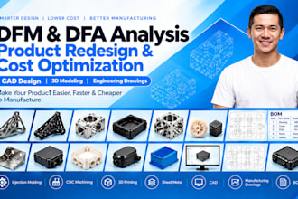 provide dfm dfa analysis product redesign and manufacturing cost optimization