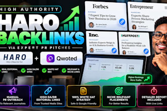 build high authority haro backlinks via expert pr pitches