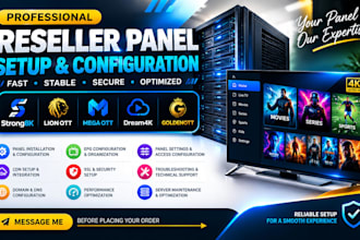 create reseller panel strong8k, lion ott, mega ott, dream4k, goldenott CDN epg