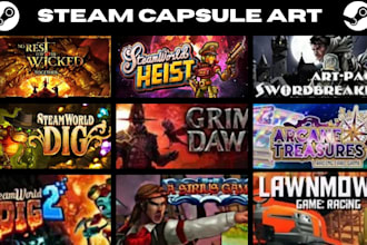 design professional steam capsule art, game headers, steam artwork, steam page