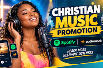 promote christian and gospel music on spotify and audiomack
