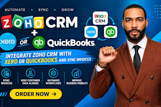 integrate hubspot quickbooks xero zoho crm freshbooks wave sage and invoice sync