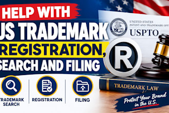 help with US trademark registration, search and filing