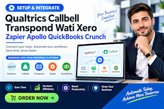 setup qualtrics callbell transpond wati xero zapier  apollo quickbooks crunch