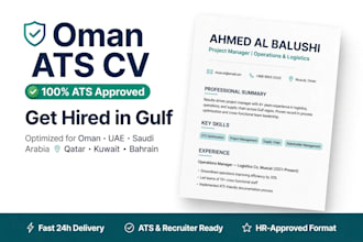 create professional ats CV for oman and gulf jobs