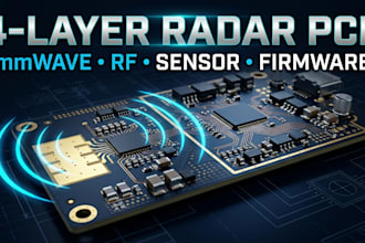 design 4 layer radar pcb, mmwave rf, sensor, kicad, altium and embedded firmware