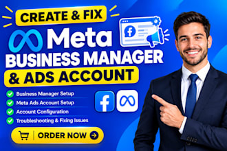 create and fix facebook business manager, ads account