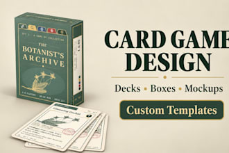 design card game card decks custom playing cards board game card box and mockups
