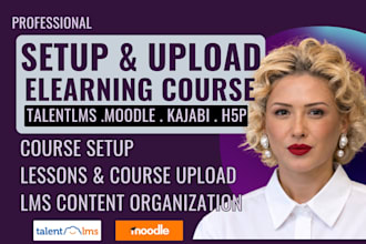 setup elearning course on talentlms, h5p, moodle lms, learnworlds and learndash