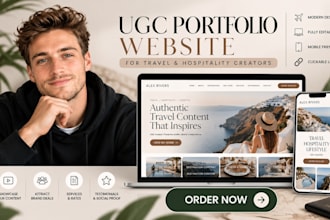design ugc portfolio website for travel and hospitality creators