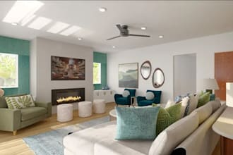 do interior and exterior design 3d house design with 3d rendering