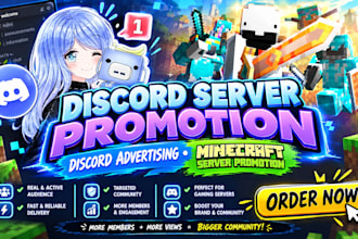 discord server promotion, discord advertising, minecraft server promotion