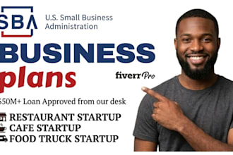 create an sba 7a loan plan for restaurant cafe and food truck business startups