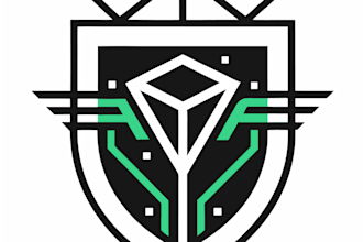 create a cybersecurity firm logo with a trusted shield icon
