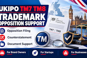 prepare ukipo tm7 tm8 trademark opposition filing objection and document support
