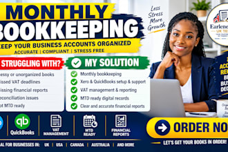 do monthly bookkeeping with xero quickbooks vat mtd for clear financial reports
