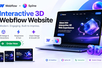 build an interactive 3d webflow website with spline automations