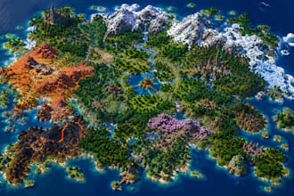 create custom minecraft maps, survival worlds, spawn areas, terrain and cities