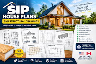 sip house plans and structural drawings