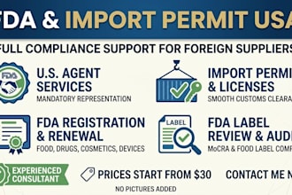 do fda registration  import permit US agent  and label review