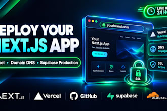 deploy next js app vercel deployment domain setup dns supabase production setup