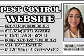 design a responsive pest control, exterminator, pest removal wordpress website