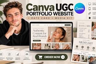 create canva ugc portfolio with rate card and media kit
