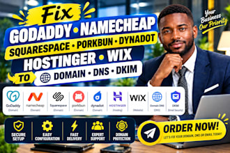 fix godaddy namecheap squarespace porkbun dynadot hostinger wix domain dns dkim