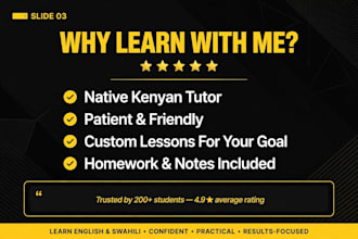 teach you swahili through friendly chat and conversation