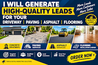 generate qualified leads for concrete driveway, paving and asphalt business