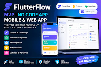 flutterflow mvp no code app flutterflow mobile web app no code android firebase
