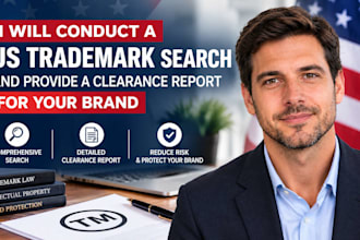 conduct a US trademark search and provide a clearance report for your brand