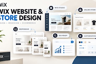 design redesign wix website wix studio wix store ecommerce wix business website