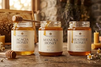 design modern honey label, food and supplement bottle label