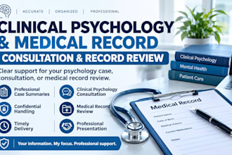 provide expert clinical psychology research consultation and medical records