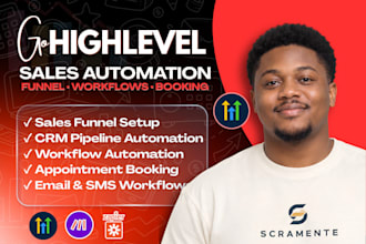 setup gohighlevel sales funnel workflow automation appointment booking system