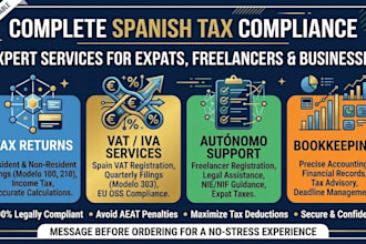 handle your spanish tax return vat registration and bookkeeping