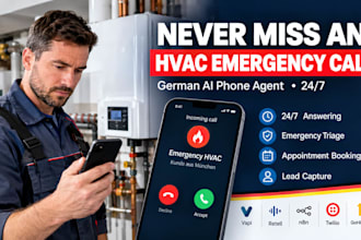 create ai phone agent for german hvac emergency calls appointment booking