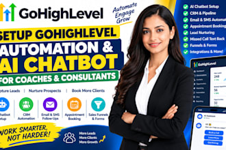 setup gohighlevel automation ai chatbot for coaches consultants