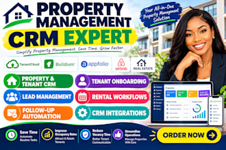 setup property management CRM tenantcloud buildium appfolio airbnb real estate
