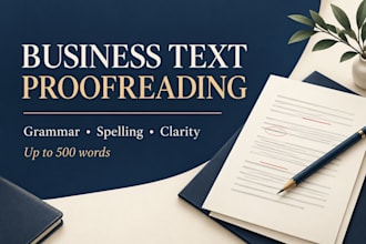 proofread and polish your english business text