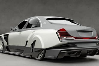 design custom 3d car body kit, wide body kit and automotive part design