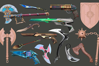 do custom 3d halloween cosplay weaopon sword props 3d gun model stl 3d printing