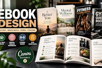 create self help ebook, mental health workbook, fitness ebook, gym guide book