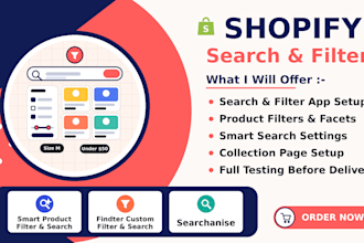 setup shopify search and filter smart product finder custom searchanise xcloud