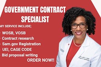 set up sam gov registration, uei, cage code, naics code, and government contract